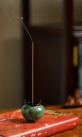 大漆双耳便携小香炉（香插）