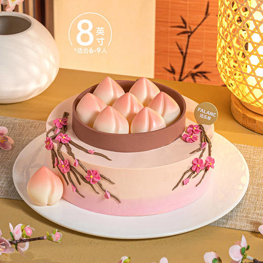 【春满桃园】花开五瓣，各寓一福 慕斯夹心蛋糕 商品图5