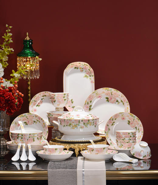 品物攸宜蔷薇花园12人42头餐具 商品图0