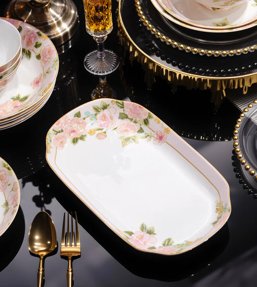 品物攸宜蔷薇花园12人42头餐具 商品图4