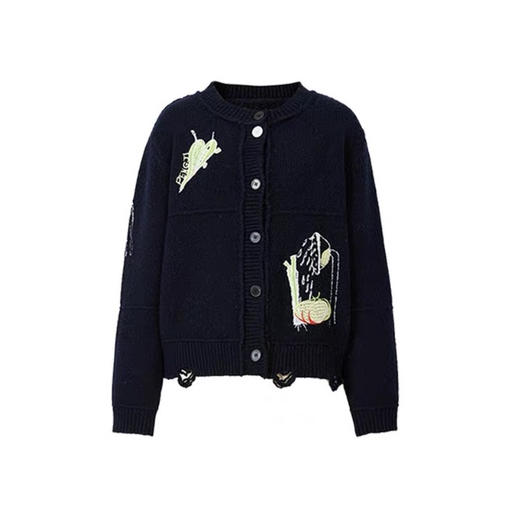 假日蔬菜刺绣开衫 商品图1