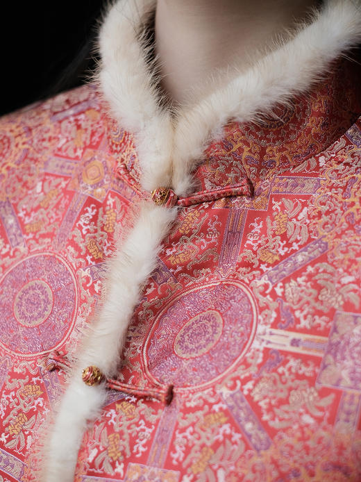 盛唐婧|宋锦八达晕水貂百搭新中式外套 商品图1