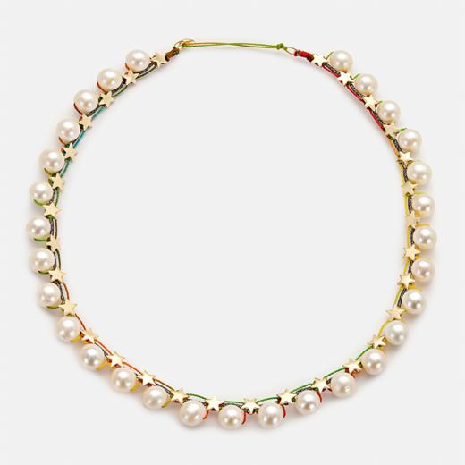 订购10周到｜CHRISTIANA KAFA-金色星星 白色淡水珍珠 项链［希腊设计师］ 商品图1