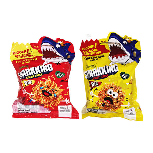 印度尼西亚进口啪啪通鲨鱼干脆面 （香辣|烧烤鸡肉味）90g/袋 商品图5