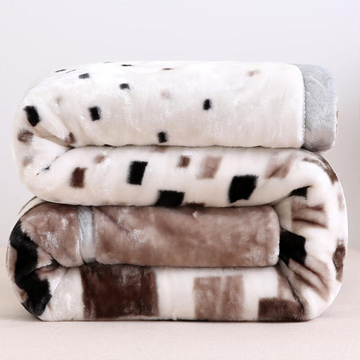 【多样屋专柜】悠梦嘉居拉舍尔精奢云毯加倍保暖相守几何200*230cm 商品图2