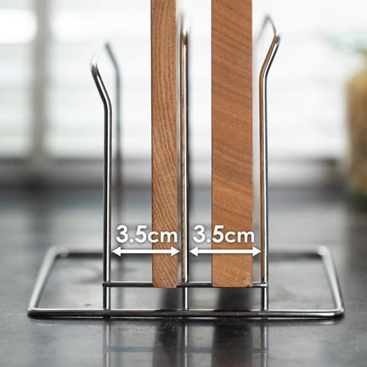 【多样屋专柜】霜山304不锈钢砧板架两格宽座厨房置物架锅盖收纳架 商品图2