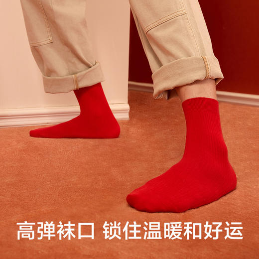 【有棵树本命年情侣款纯棉袜】穿7A级抗菌走运袜 陪你新年走花路 每一步都踏着「好运连连」的节拍 商品图3