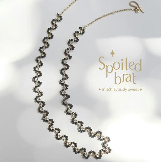 SpoiledBrat Jewelry14k注金尖晶石蕾丝颈链 商品图4