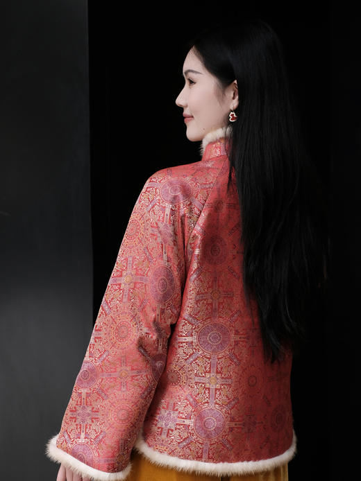 盛唐婧|宋锦八达晕水貂百搭新中式外套 商品图4