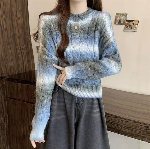 女王节抢购价-不支持退【超美毛衣】渐变～Z107韩系软糯麻花百搭毛衣-喜出 商品图2