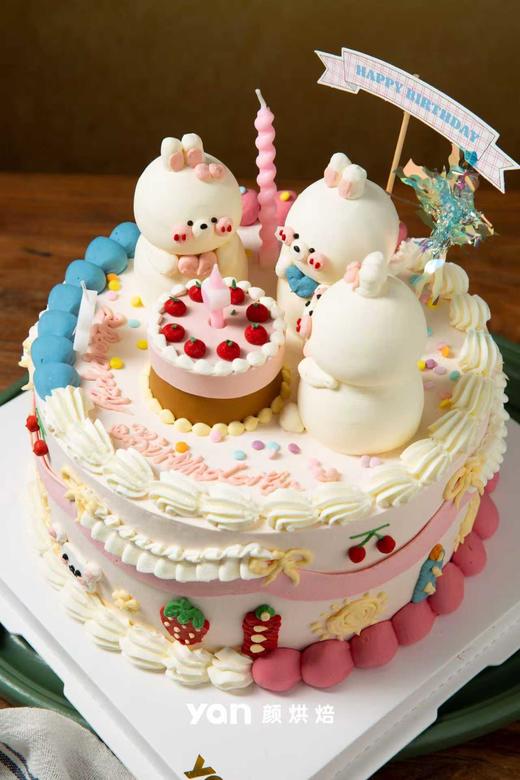 萌兔乐园生日蛋糕 商品图1