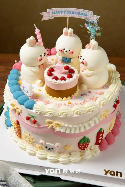 萌兔乐园生日蛋糕 商品图0