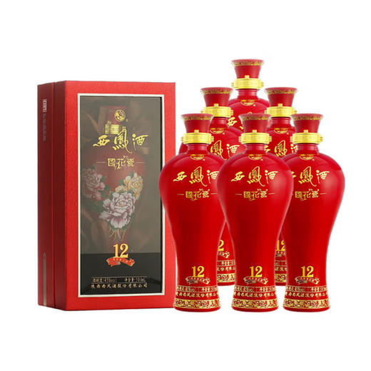西凤酒 45度国花瓷12年凤香型白酒 500ml/盒 商品图1