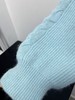 【超美毛衣】（微瑕）假两件V领～Z105麻花袖韩系超显白宽松毛衣-喜出 商品缩略图4