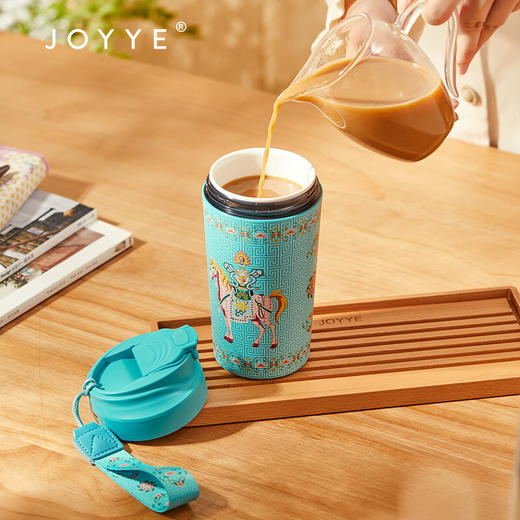 【多样屋专柜】JOYYE马上纳福随行杯保温杯--铜钱纹450ml 商品图3