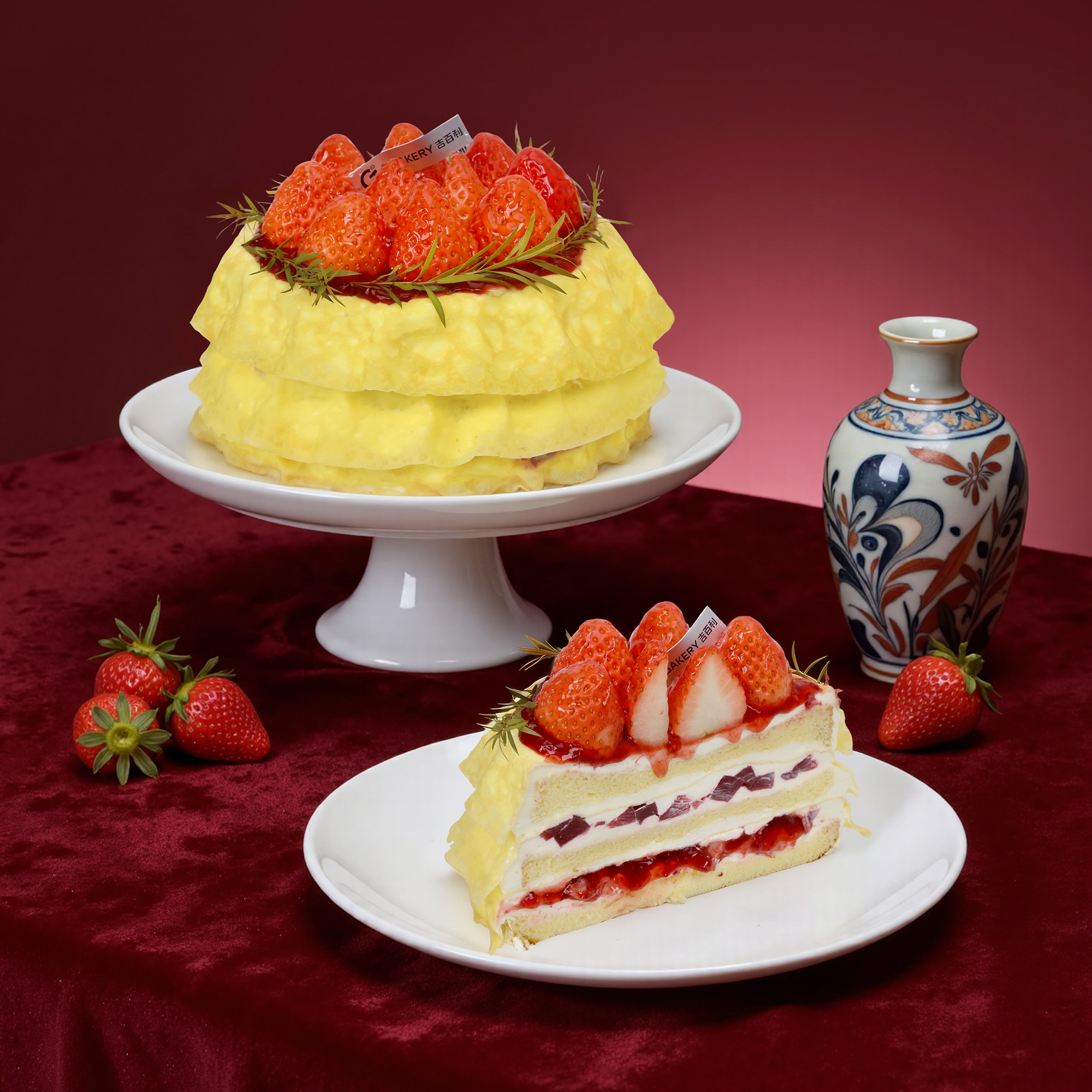 【轻甜蛋糕】草莓裙摆