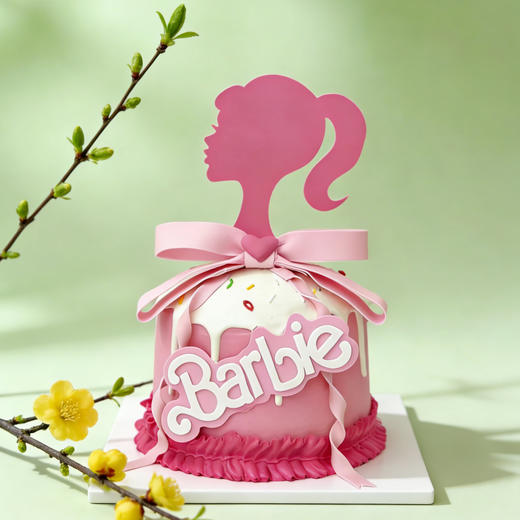 芭比翻糖蝴蝶结蛋糕 商品图0