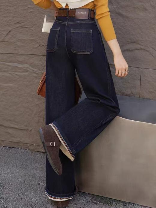 抢购价-不支持退【自营】加绒🔥🔥🔥【爆款牛仔裤】密密绒～85127（两穿可卷边）冬季加绒厚款固色牛仔裤-喜出 商品图3