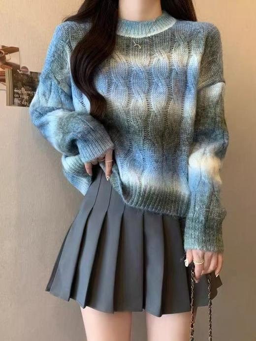 女王节抢购价-不支持退【超美毛衣】渐变～Z107韩系软糯麻花百搭毛衣-喜出 商品图0