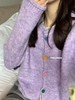 跨年福利-【超美毛衣】长毛彩扣～Z099韩版卷边设计感开衫毛衣-喜出 商品缩略图1
