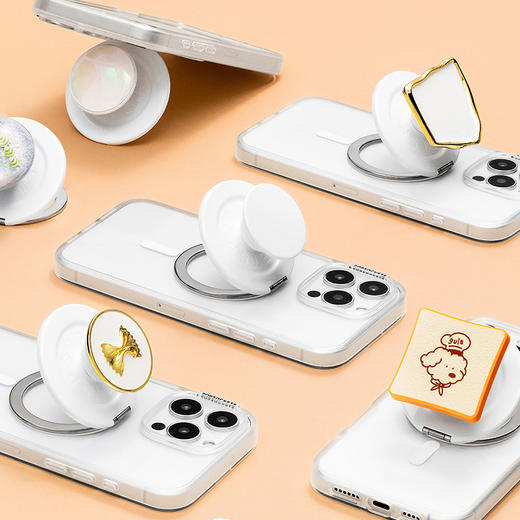 【站立MagSafe®手机支架】雪山白·MagSafe站立啪嗒 MAGSAFE磁吸手机气囊支架 Kick-Out 站立啪嗒 白色 商品图1