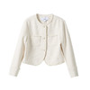 VIMAGE纬漫纪小香风复古香槟白圆领小个子短款外套女2026春季新款V2503206 商品缩略图5