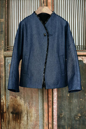 盛唐牡丹| 牛仔拱形门襟新中式外套