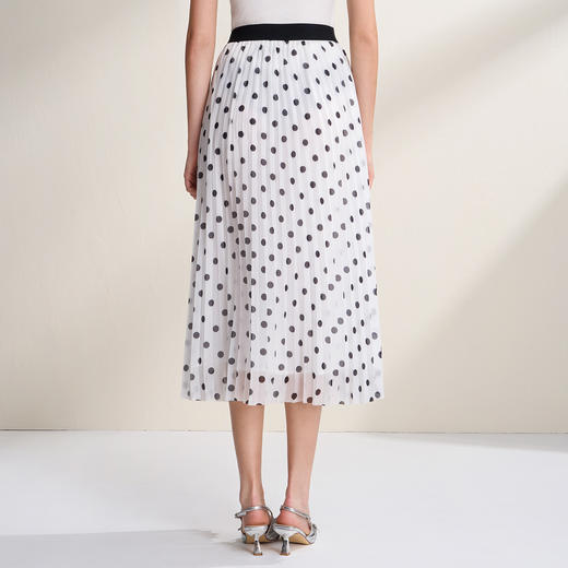 EITIE爱特爱油画度假风波点显瘦高腰百褶长裙半身裙2026春季新款A2606117 商品图9