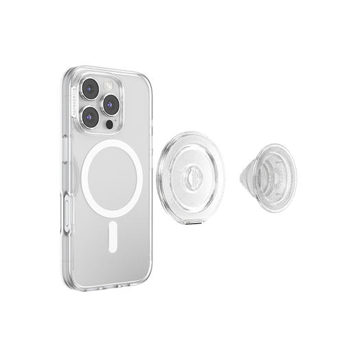 【站立MagSafe®手机支架】清闪白·MagSafe站立啪嗒 MAGSAFE磁吸手机气囊支架 Kick-Out 站立啪嗒 透白 商品图5