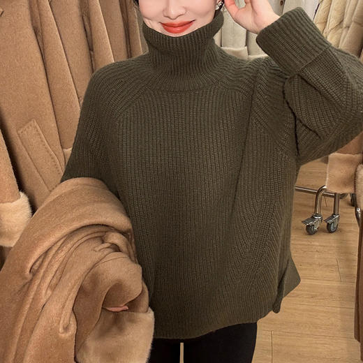 【特价不退换】【预售7天】良木礼山羊绒高领上衣（D25102342F） 商品图4