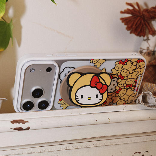 【暖绒絮语】雪国信使 泡泡骚 x Hello Kitty合作系列 POPGRIP泡泡骚手机粘贴式气囊支架 Popout异形系列 棕色 凯蒂猫 商品图1