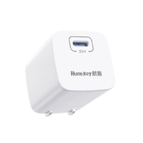 HUNTKEY航嘉 30W Pro款折叠氮化镓快速充电器 白色