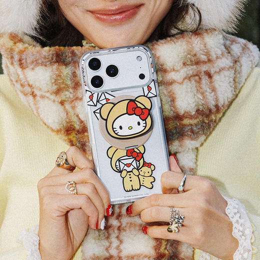 【暖绒絮语】信语漫空 泡泡骚 x Hello Kitty合作系列 POPCASE手机壳 MagSafe Popcase磁吸款 透明 镜面壳 凯蒂猫 拼贴 iPhone17/16/15/14/13 商品图1