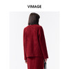 VIMAGE纬漫纪新年红慵懒宽松廓形百搭圆领毛针织上衣2026春季新款V2513201 商品缩略图4