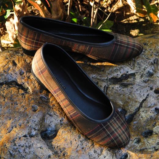 PRETTY RIVER格纹圆头芭蕾鞋 商品图4