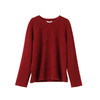 VIMAGE纬漫纪新年红慵懒宽松廓形百搭圆领毛针织上衣2026春季新款V2513201 商品缩略图5