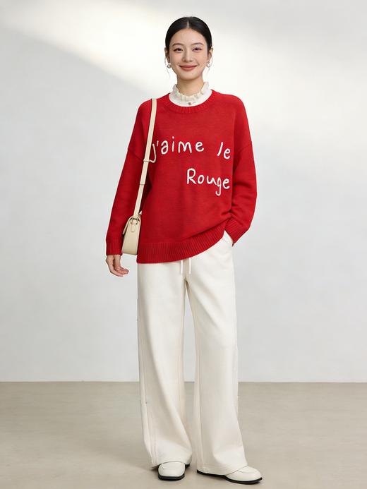 【新年鸿运】有兰 宽松圆领针织毛衣 LM3KT14 商品图1