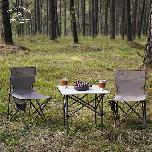 飞图乐（FTLY） 茶松棕-折叠桌椅方桌三件套 LP 商品图2