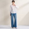 EITIE爱特爱简约复古直筒显瘦高腰浅蓝色牛仔裤2026春季新款A2605109 商品缩略图2
