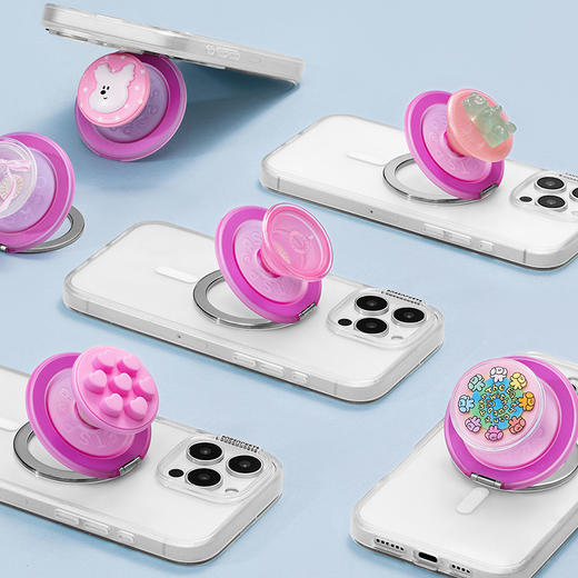 【站立MagSafe®手机支架】芭比粉·MagSafe站立啪嗒 MAGSAFE磁吸手机气囊支架 Kick-Out 站立啪嗒 粉色 商品图1