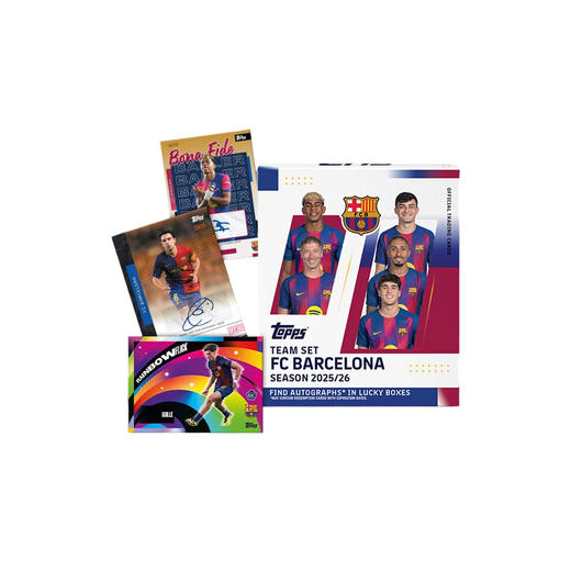 Topps 2025/26 巴萨队盒 足球球星卡 商品图0