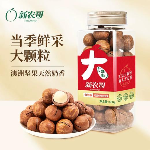 450g新农哥大颗粒夏威夷果奶香味（方罐） 商品图0