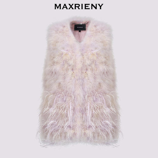 【贵雅日常-商场同款】MAXRIENY钉珠装饰羽毛马夹女秋冬新款(货号:MC85FU505) 商品图4