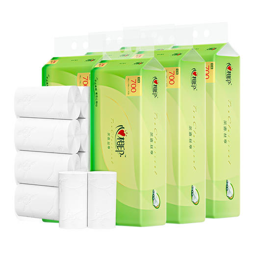 心相印 茶语丝享无芯卷纸700克四层厕所纸卫生纸家用实惠代发 商品图4