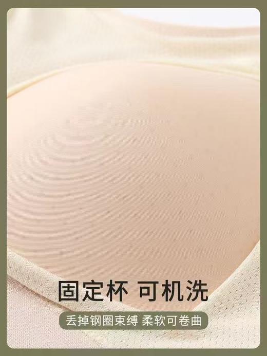 LS竹纤维女士裸感舒适固定杯文胸背心22316 商品图3