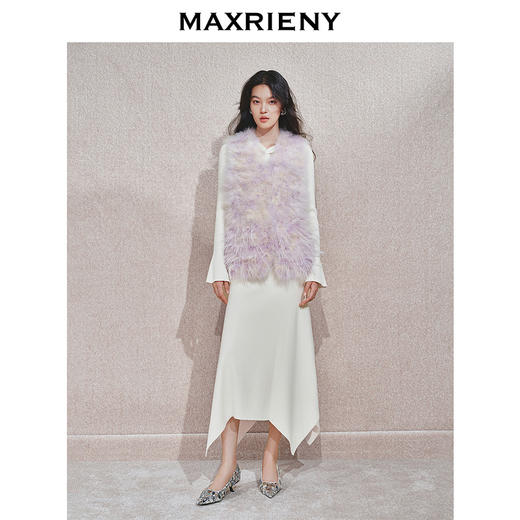 【贵雅日常-商场同款】MAXRIENY钉珠装饰羽毛马夹女秋冬新款(货号:MC85FU505) 商品图1