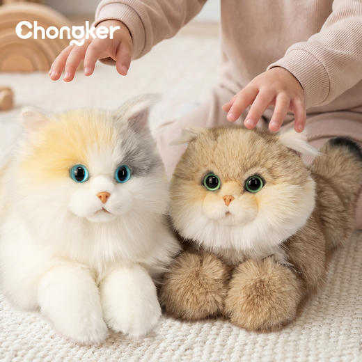 Chongker 仿真智能互动  淡三花金渐层仿真猫咪智能高端电子宠物仿生抱抱喵 商品图2