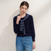 EITIE爱特爱时尚休闲假两件撞色条纹领圆领针织衫2026春季新款针织衫A2601107 商品缩略图2