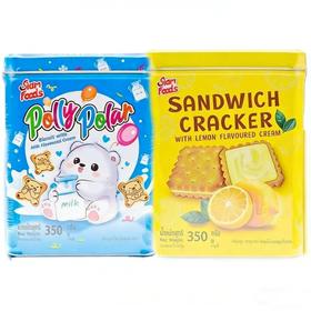 siamfood柠檬味/牛奶味夹心饼干350g 152882/152883 休闲零食果味休闲小吃