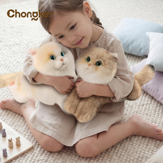 Chongker 仿真智能互动  淡三花金渐层仿真猫咪智能高端电子宠物仿生抱抱喵 商品图3
